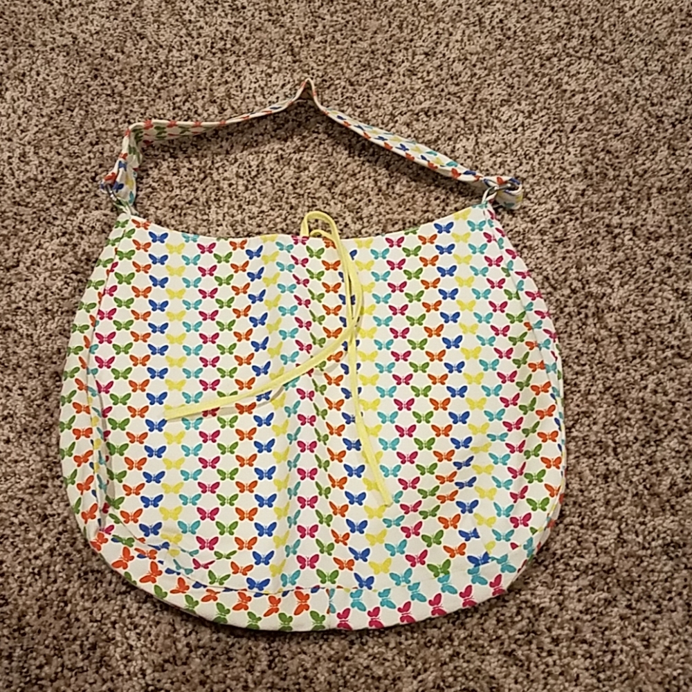 Small cloth purse multi color butterflies